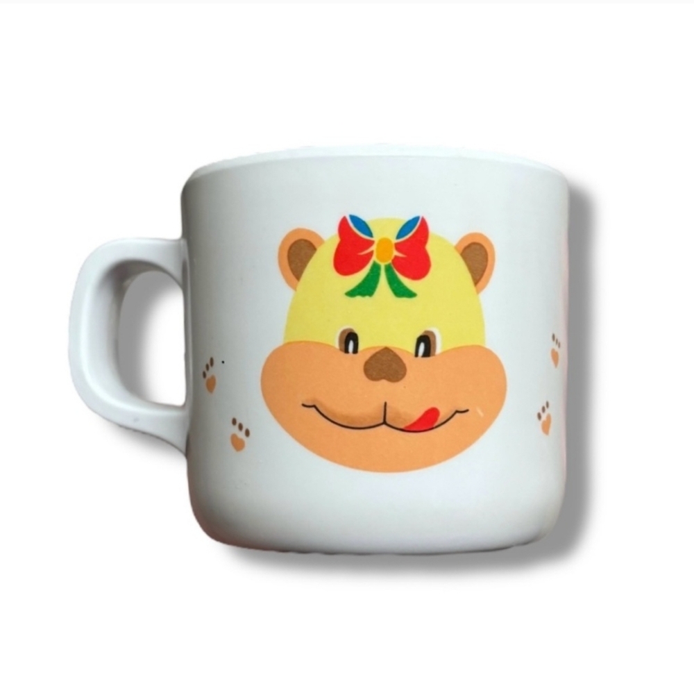PECO WARE Melamine Small Handled Mug Bear Faces VINTAGE